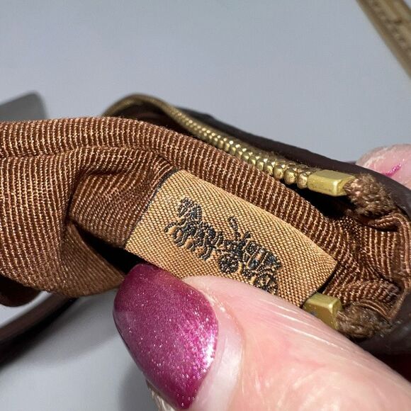 Coach Small Zip Signature Wristlet - Picture 6 of 6